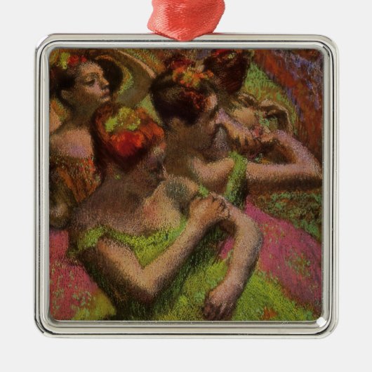 Ballerinas Adjusting Their Dresses (Edgar Degas) Ornament Aus Metall (Vorne)