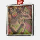 Ballerinas Adjusting Their Dresses (Edgar Degas) Ornament Aus Metall (Links)