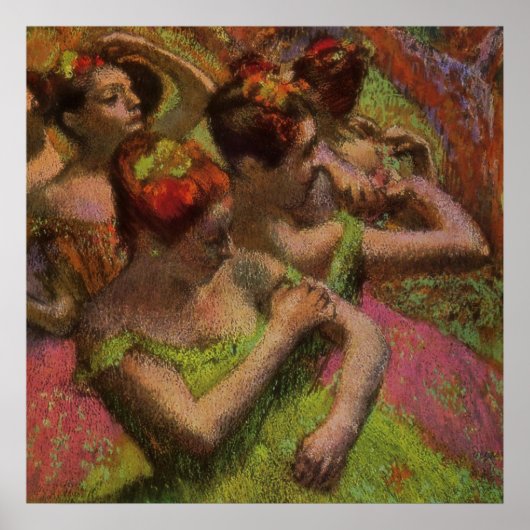 Ballerinas Adjusting Their Dresses (Edgar Degas) Poster (Vorne)