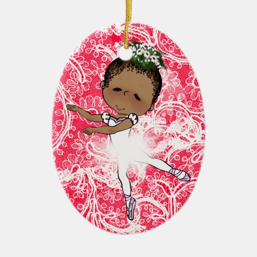 Ballerinas American Girls Adorable Keramikornament (Vorne)