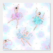 Ballerinas auf blau, lila und weiß tapete (Vorderseite)