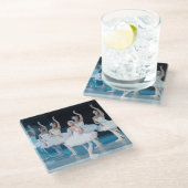 Ballerinas Ballet Dancer Dance Erwägungsgrund Tänz Glasuntersetzer (Schrägansicht)