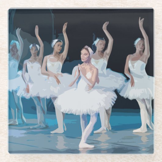 Ballerinas Ballet Dancer Dance Erwägungsgrund Tänz Glasuntersetzer (Vorderseite)