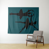 Ballerinas Dark Backdrop Wandteppich (Beispiel (Horizontal))