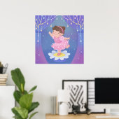 Ballerina's Dream Fantasy Illustration Poster (Heimbüro)