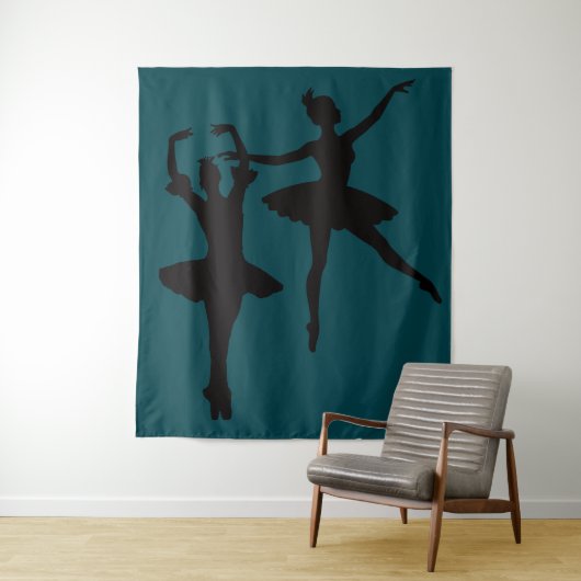 Ballerinas dunkler Hintergrund Wandteppich (Beispiel)