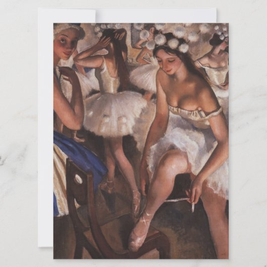 Ballerinas im Dressing Room Karte (Vorderseite)