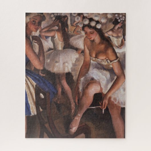 Ballerinas im Dressing Room (von Serebriakova) Puzzle (Vertikal)