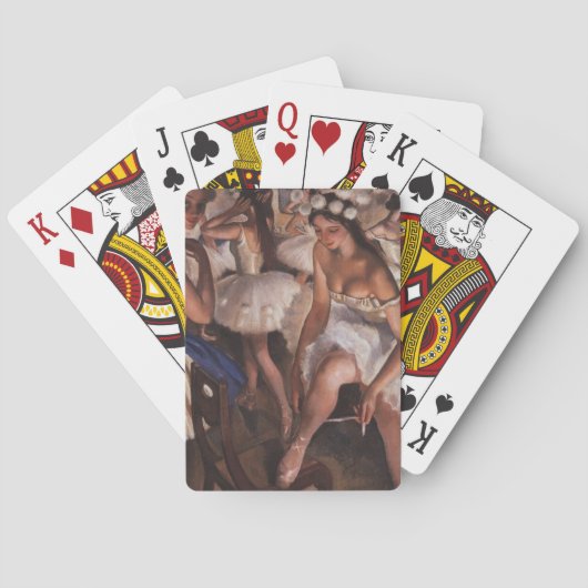 Ballerinas im Dressing Room (von Serebriakova) Spielkarten (Rückseite)