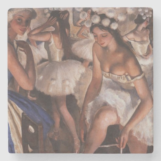 Ballerinas im Dressing Room (von Serebriakova) Steinuntersetzer (Vorderseite)