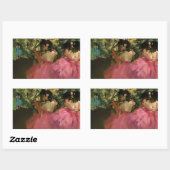 Ballerinas in Rosa von Edgar Degas Rechteckiger Aufkleber (Blatt)