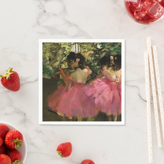 Ballerinas in Rosa von Edgar Degas Serviette (Beispiel)