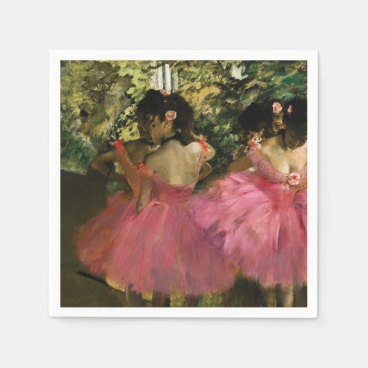 Ballerinas in Rosa von Edgar Degas Serviette (Vorderseite)