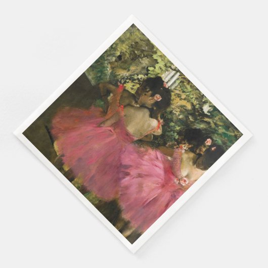 Ballerinas in Rosa von Edgar Degas Serviette (Ecke)