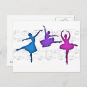 Ballerinas Postkarte (Vorne/Hinten)