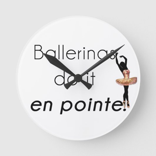 Ballerinas so! runde wanduhr (Vorderseite)
