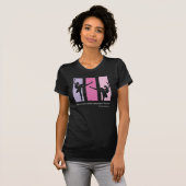 Ballerinas tanzen auf rosa Rechtecke T-Shirt (Vorne ganz)