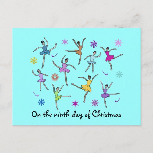 Ballerinas tanzende Postkarten (Vorderseite)