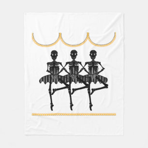 Ballerinas zu Halloween Fleecedecke