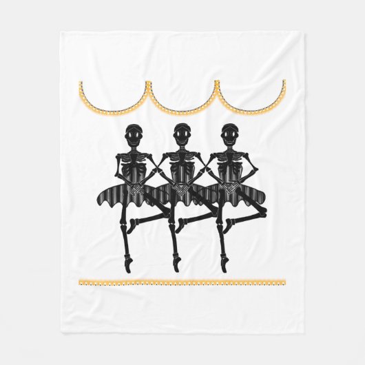 Ballerinas zu Halloween Fleecedecke (Vorderseite)