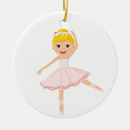 Ballerinatänzer blond keramik ornament (Vorne)