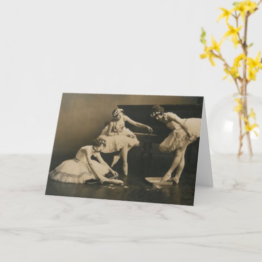 Ballerinatrio-Grußkarte Karte (Gelbe Blume)