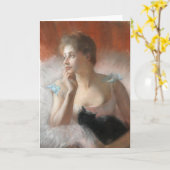 Ballerine avec un Chat Pierre Carrier-Belleuse Karte (Gelbe Blume)