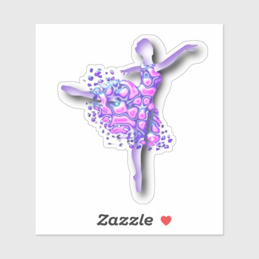 Ballerine Sticker Lila Ballet Tänzerin Girl (Blatt)