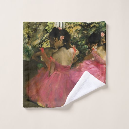 Ballerinen im Rosa durch Edgar Degas Badhandtuch Set (Waschlappen)
