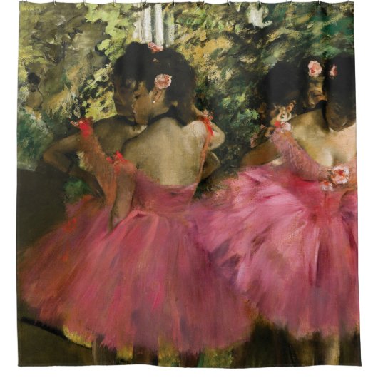 Ballerinen im Rosa durch Edgar Degas Duschvorhang (Vorderseite)