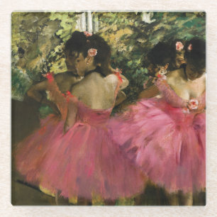 Ballerinen im Rosa durch Edgar Degas Glasuntersetzer