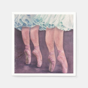 BALLERINEN IN BLUE PAPIERNAPKINEN SERVIETTE