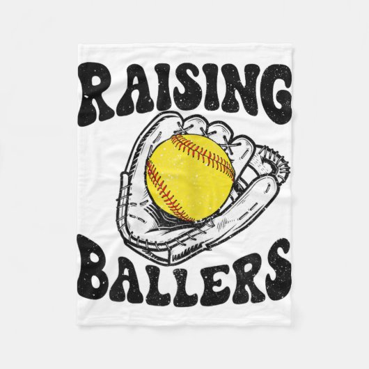 Ballers Softball Mama Baseball Mama Mütter Tagesge Fleecedecke (Vorderseite)