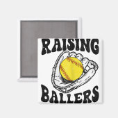 Ballers Softball Mama Baseball Mama Mütter Tagesge Magnet (Vorderseite/Rückseite)