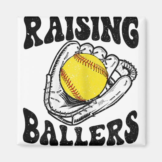 Ballers Softball Mama Baseball Mama Mütter Tagesge Magnet (Vorne)