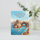 Ballestas-Inseln Peru Postkarte (Stehend Vorderseite)