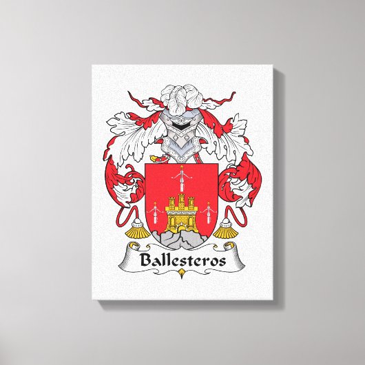 Ballesteros-Familienwappen Leinwanddruck (Vorderseite)
