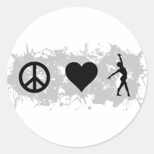 Ballet 1 runder aufkleber