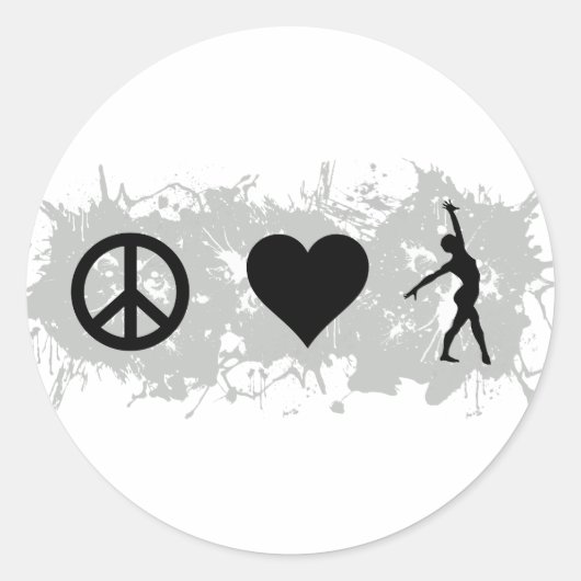 Ballet 1 runder aufkleber (Vorderseite)