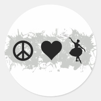 Ballet 6 runder aufkleber