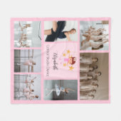 Ballet 7 Foto Collage Rosa Fleecedecke (Vorderseite (Horizontal))