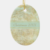 Ballet Abstrakt Gold Personalisiert Weihnachten Keramikornament (Hinten)