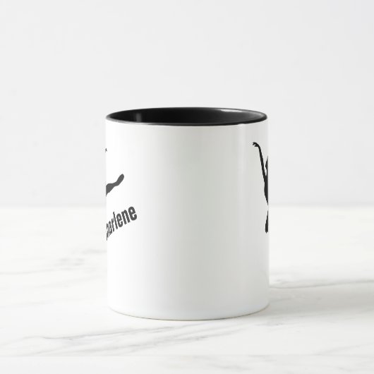 Ballet Arabesque Pose Silhouette Tasse (Zentrum)
