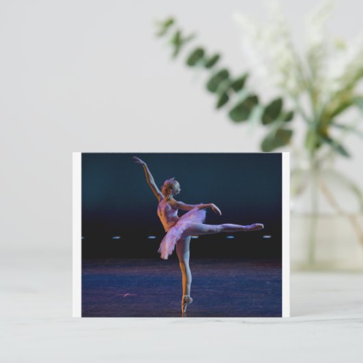 Ballet Arabesque Postkarte (Stehend Vorderseite)