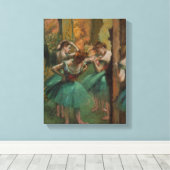 Ballet Artwork Dancers Pink und Green Edgar Degas Leinwanddruck (Insitu (Holzboden))