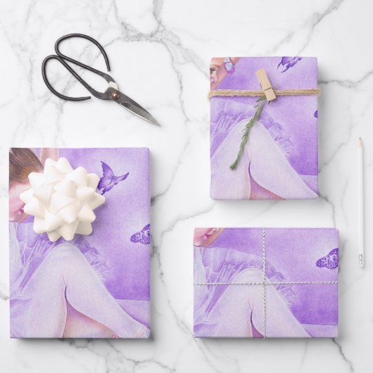 Ballet Ballerina Packpapier Geschenkpapier Set (Vorderseite)