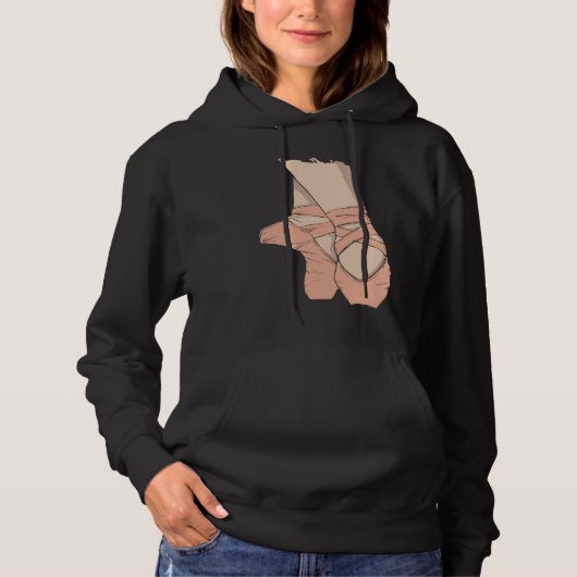 Ballet Ballerina Pointe Shoes Point Women Girls Ki Hoodie (Vorderseite)