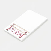 Ballet Ballerina Tance Class Studio Teacher Barre Post-it Klebezettel (angewinkelt)