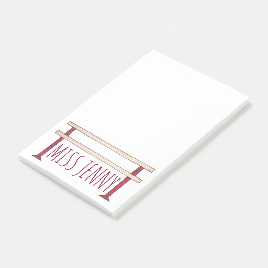 Ballet Ballerina Tance Class Studio Teacher Barre Post-it Klebezettel (angewinkelt)