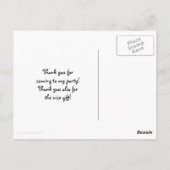 Ballet Ballerinas Vielen Dank Postkarte (Rückseite)